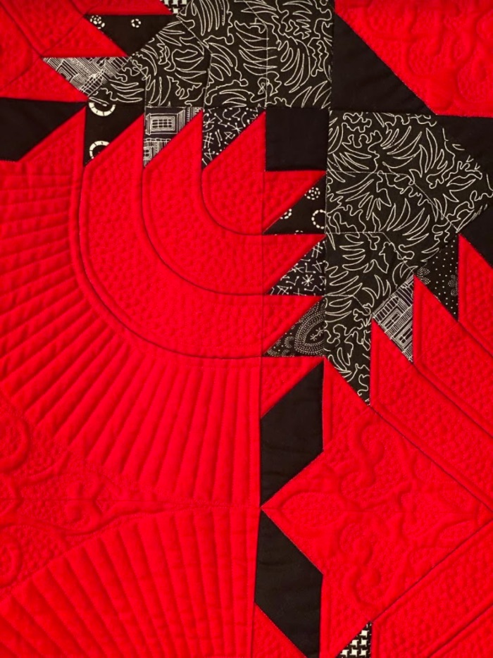 "Black and White and Red All Over" by Jan M. Hutchison and Mary Eilerts - Detail 2